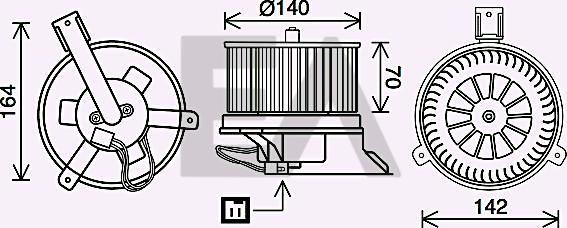 EACLIMA 42A18003 - Elettromotore, Ventilatore abitacolo autozon.pro