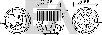 EACLIMA 42A18002 - Elettromotore, Ventilatore abitacolo autozon.pro