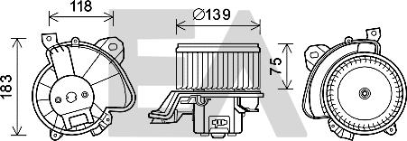 EACLIMA 42A25010 - Elettromotore, Ventilatore abitacolo autozon.pro