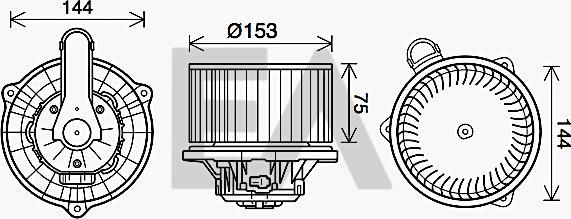 EACLIMA 42A28022 - Elettromotore, Ventilatore abitacolo autozon.pro