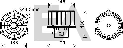 EACLIMA 42A28027 - Elettromotore, Ventilatore abitacolo autozon.pro