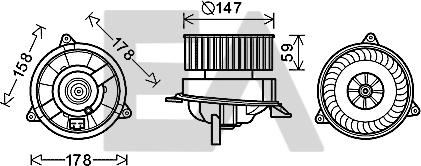 EACLIMA 42A22001 - Elettromotore, Ventilatore abitacolo autozon.pro