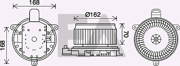 EACLIMA 42A71002 - Elettromotore, Ventilatore abitacolo autozon.pro