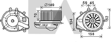 EACLIMA 42A77009 - Elettromotore, Ventilatore abitacolo autozon.pro