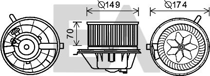 EACLIMA 42A77004 - Elettromotore, Ventilatore abitacolo autozon.pro