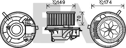 EACLIMA 42A77003 - Elettromotore, Ventilatore abitacolo autozon.pro