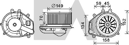 EACLIMA 42A77010 - Elettromotore, Ventilatore abitacolo autozon.pro