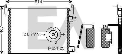 EACLIMA 30C54024 - Condensatore, Climatizzatore autozon.pro