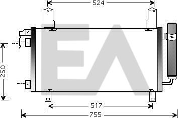 EACLIMA 30C52023 - Condensatore, Climatizzatore autozon.pro