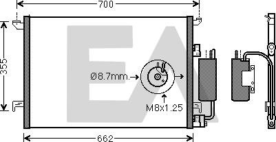 EACLIMA 30C62010 - Condensatore, Climatizzatore autozon.pro