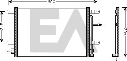 EACLIMA 30C02019 - Condensatore, Climatizzatore autozon.pro