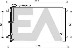 EACLIMA 30C02030 - Condensatore, Climatizzatore autozon.pro