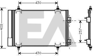 EACLIMA 30C10020 - Condensatore, Climatizzatore autozon.pro