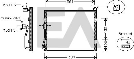 EACLIMA 30C26007 - Condensatore, Climatizzatore autozon.pro