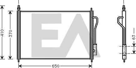 EACLIMA 30C22012 - Condensatore, Climatizzatore autozon.pro