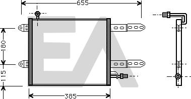 EACLIMA 30C77011 - Condensatore, Climatizzatore autozon.pro