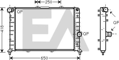 EACLIMA 31R40009 - Radiatore, Raffreddamento motore autozon.pro