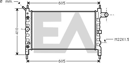 EACLIMA 31R54014 - Radiatore, Raffreddamento motore autozon.pro