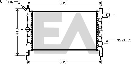 EACLIMA 31R54146 - Radiatore, Raffreddamento motore autozon.pro