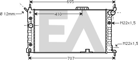 EACLIMA 31R54156 - Radiatore, Raffreddamento motore autozon.pro