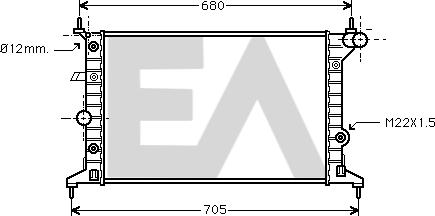 EACLIMA 31R54171 - Radiatore, Raffreddamento motore autozon.pro