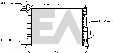 EACLIMA 31R54173 - Radiatore, Raffreddamento motore autozon.pro