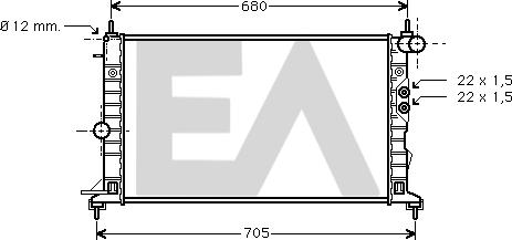 EACLIMA 31R54177 - Radiatore, Raffreddamento motore autozon.pro