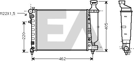 EACLIMA 31R55062 - Radiatore, Raffreddamento motore autozon.pro