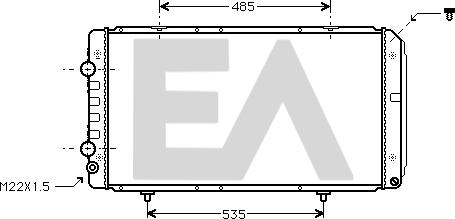 EACLIMA 31R55080 - Radiatore, Raffreddamento motore autozon.pro