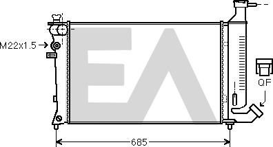 EACLIMA 31R55082 - Radiatore, Raffreddamento motore autozon.pro