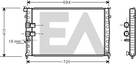 EACLIMA 31R55036 - Radiatore, Raffreddamento motore autozon.pro