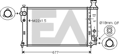 EACLIMA 31R55030 - Radiatore, Raffreddamento motore autozon.pro