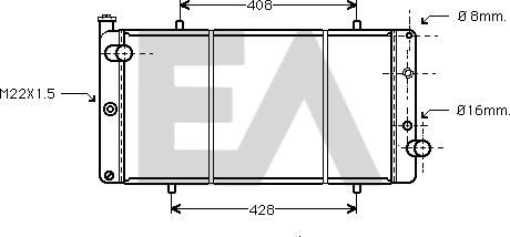 EACLIMA 31R55025 - Radiatore, Raffreddamento motore autozon.pro