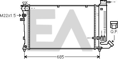 EACLIMA 31R55079 - Radiatore, Raffreddamento motore autozon.pro