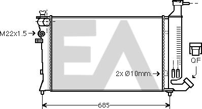 EACLIMA 31R55075 - Radiatore, Raffreddamento motore autozon.pro