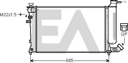 EACLIMA 31R55076 - Radiatore, Raffreddamento motore autozon.pro