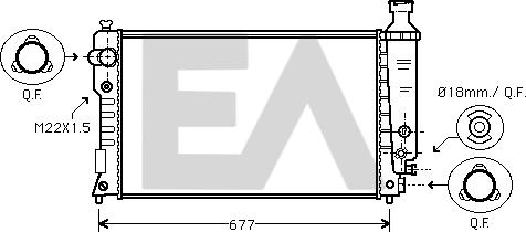 EACLIMA 31R55070 - Radiatore, Raffreddamento motore autozon.pro