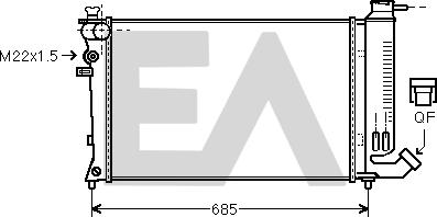 EACLIMA 31R55078 - Radiatore, Raffreddamento motore autozon.pro