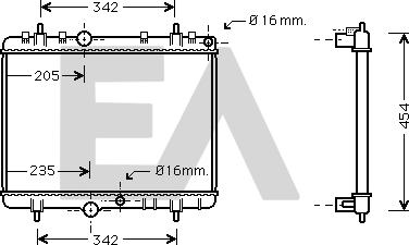 EACLIMA 31R55105 - Radiatore, Raffreddamento motore autozon.pro