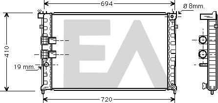 EACLIMA 31R55100 - Radiatore, Raffreddamento motore autozon.pro