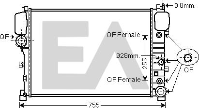 EACLIMA 31R50091 - Radiatore, Raffreddamento motore autozon.pro