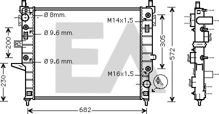 EACLIMA 31R50149 - Radiatore, Raffreddamento motore autozon.pro