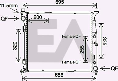 EACLIMA 31R50106 - Radiatore, Raffreddamento motore autozon.pro