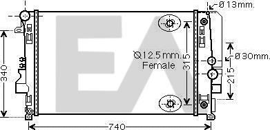 EACLIMA 31R50182 - Radiatore, Raffreddamento motore autozon.pro