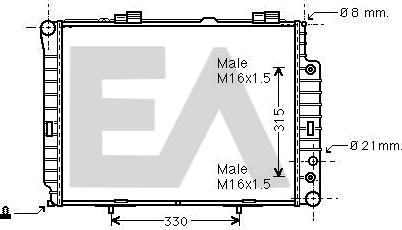 EACLIMA 31R50131 - Radiatore, Raffreddamento motore autozon.pro