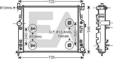 EACLIMA 31R50178 - Radiatore, Raffreddamento motore autozon.pro