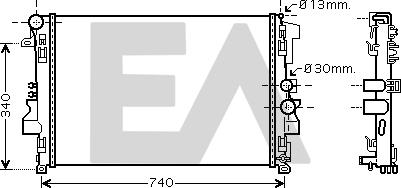 EACLIMA 31R50173 - Radiatore, Raffreddamento motore autozon.pro