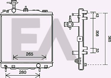 EACLIMA 31R51121 - Radiatore, Raffreddamento motore autozon.pro