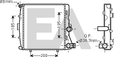 EACLIMA 31R58014 - Radiatore, Raffreddamento motore autozon.pro