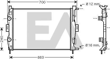 EACLIMA 31R60064 - Radiatore, Raffreddamento motore autozon.pro